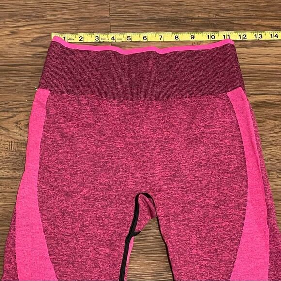 Pink Victoria’s Secret High Waist Seamless Leggings Light and Dark Pink Size Med - Picture 10 of 11